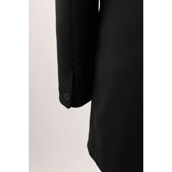 $1,480 Monobi Wool Down Filled Overcoat SZ XS Black